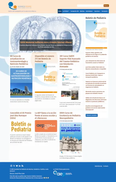 Página inicial de la nueva web